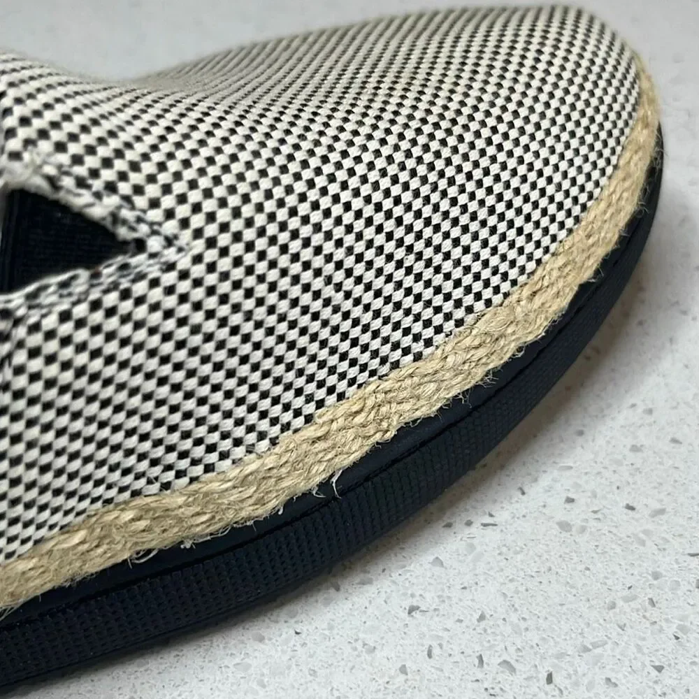 Trotters Accent Espadrille Slip-On Black/White Checkerboard Women 12 Narrow